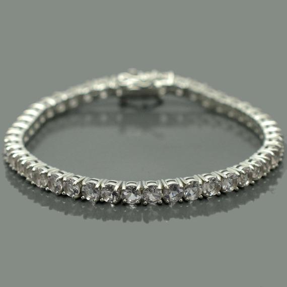 Morganite Tennis Bracelet, Natural Morganite Bracelet, 925 Sterling Silver, Morganite Jewelry, Pink Gemstone Bracelet, Handmade Bracelet