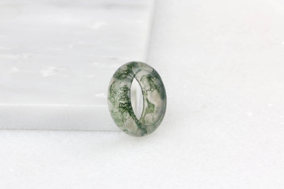 Moss Agate Ring, Green Moss Ring, Nature Rings, Moss Green Ring, Moss Ring, Giftable Agate Ring , Signature Ring , Nature Inspired Ring