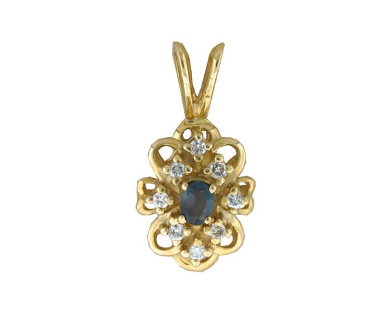 Natural Alexandrite Diamond Pendant In 14k Yellow Gold With Certificate!!  Free Shipping In The Usa