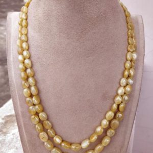 Shop Yellow Sapphire Beads! Natural Burma Yellow Sapphire Gemstones 8 – 13 mm Drilled & Smooth Nuggets Handmade Vintage Necklace Tumbled Gemstones | Natural genuine chip Yellow Sapphire beads for beading and jewelry making.  #jewelry #beads #beadedjewelry #diyjewelry #jewelrymaking #beadstore #beading #affiliate #ad