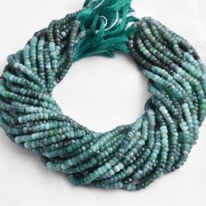 Shop Emerald Rondelle Beads! Natural Emerald Shaded Faceted 3-3.5mm Rondelle Bead Strands – AAA Green Emerald Shaded Gemstone Beads Mecklace Jewelry – Wholesale Gemstone | Natural genuine rondelle Emerald beads for beading and jewelry making.  #jewelry #beads #beadedjewelry #diyjewelry #jewelrymaking #beadstore #beading #affiliate #ad