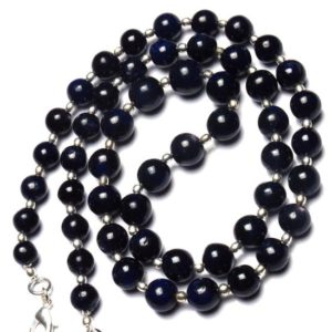 Shop Sapphire Round Beads! Natural Gemstone Blue Sapphire 7 to 10MM Smooth Round Ball Shape Beads 21 Inch Full Strand Sapphire Hand Polished Beads Necklace | Natural genuine round Sapphire beads for beading and jewelry making.  #jewelry #beads #beadedjewelry #diyjewelry #jewelrymaking #beadstore #beading #affiliate #ad