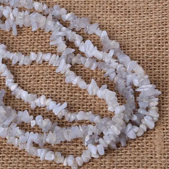 Natural Moonstone Chip Beads 34 Inch Strand - Small Moonstone Chips - Small Moonstone Gemstone Chips  - Moonstone Stone