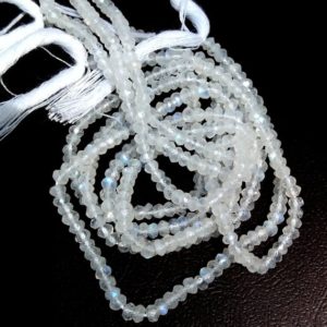 Shop Rainbow Moonstone Faceted Beads! Natural Rainbow Moonstone Faceted Beads-Rainbow Moonstone Beads-Rainbow Moonstone Strand-Moonstone Beads Strand Wholesale 3-3.5MM | Natural genuine faceted Rainbow Moonstone beads for beading and jewelry making.  #jewelry #beads #beadedjewelry #diyjewelry #jewelrymaking #beadstore #beading #affiliate #ad