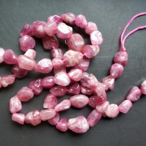 Shop Ruby Chip & Nugget Beads! Natural Tourmaline Pebble Beads,small nugget beads,pink stone nugget chips,5-8mm | Natural genuine chip Ruby beads for beading and jewelry making.  #jewelry #beads #beadedjewelry #diyjewelry #jewelrymaking #beadstore #beading #affiliate #ad