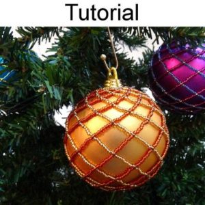 Shop Jewelry Making Tutorials! Beading Ornaments Pattern, Make Christmas Ornaments with Beads, Beaded Christmas Ornament, Christmas Beading Beaded Ornament Pattern P-00056 | Shop jewelry making and beading supplies, tools & findings for DIY jewelry making and crafts. #jewelrymaking #diyjewelry #jewelrycrafts #jewelrysupplies #beading #affiliate #ad