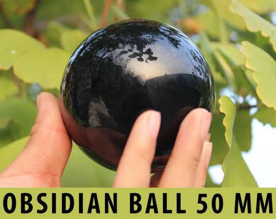 Black Obsidian Crystal Ball Sphere 50mm (1.96")