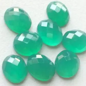 Shop Onyx Stones & Crystals! 10x12mm Green Onyx Rose Cut Oval Cabochons, Green Onyx Faceted Cabochons For Jewelry, Loose Green Onyx Gems (5Pcs To 10Pcs Options) | Natural genuine stones & crystals in various shapes & sizes. Buy raw cut, tumbled, or polished gemstones for making jewelry or crystal healing energy vibration raising reiki stones. #crystals #gemstones #crystalhealing #crystalsandgemstones #energyhealing #affiliate #ad
