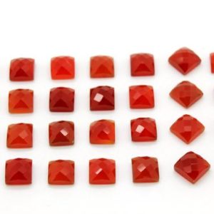 Shop Onyx Cabochons! GCF-1281 – Red Onyx Faceted Cabochon – 6x6mm Square – Gemstone Cabochon – Package Of 4 Pcs | Natural genuine stones & crystals in various shapes & sizes. Buy raw cut, tumbled, or polished gemstones for making jewelry or crystal healing energy vibration raising reiki stones. #crystals #gemstones #crystalhealing #crystalsandgemstones #energyhealing #affiliate #ad