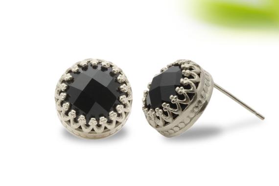 Silver Earrings · Black Onyx Earrings · Silver Stud Earrings · Post Earrings · Onyx Earrings Silver · Earrings For Women