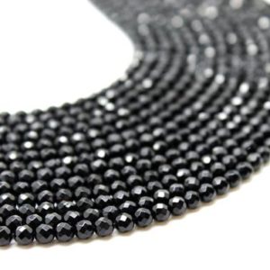 Shop Onyx Faceted Beads! Black onyx beads,faceted round beads,gemstone beads,black beads,jewelry making,supplies,diy beads,craft supplies – 16" Strand | Natural genuine faceted Onyx beads for beading and jewelry making.  #jewelry #beads #beadedjewelry #diyjewelry #jewelrymaking #beadstore #beading #affiliate #ad