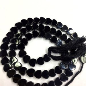 Shop Onyx Bead Shapes! Natural Black Onyx Smooth Heart Shape Beads 6.MM Black Onyx Gemstone Beads Onyx Heart Beads 16" Strand | Natural genuine other-shape Onyx beads for beading and jewelry making.  #jewelry #beads #beadedjewelry #diyjewelry #jewelrymaking #beadstore #beading #affiliate #ad