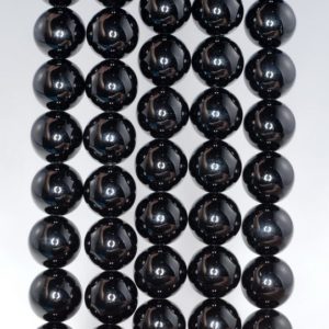 Shop Onyx Round Beads! 10mm Noir Black Onyx Gemstone AAA Black Round Loose Beads 15.5 inch Full Strand (90164867-4) | Natural genuine round Onyx beads for beading and jewelry making.  #jewelry #beads #beadedjewelry #diyjewelry #jewelrymaking #beadstore #beading #affiliate #ad