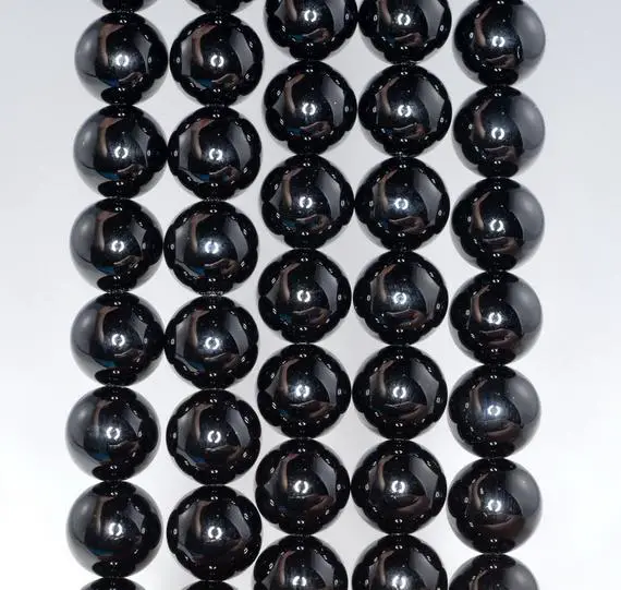 8mm Black Onyx Gemstone Aaa Round 8mm Loose Beads 15.5 Inch Full Strand (90163019-77)