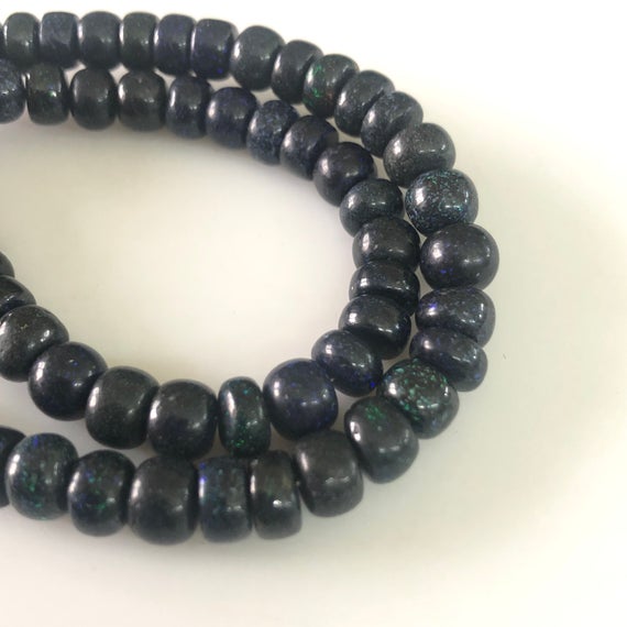 7mm Andamooka Matrix Opal Rondelle Beads, Matrix Opal Smooth Rondelle Beads, Sold As 16 Inch/8 Inch Strand, Gds1693