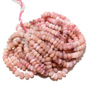 Shop Opal Rondelle Beads! 7MM Peruvian Pink Opal Beads, Pink Opal Rondelle Beads, Opal Rondelles, 16 Inch Strand, SKU-B25 | Natural genuine rondelle Opal beads for beading and jewelry making.  #jewelry #beads #beadedjewelry #diyjewelry #jewelrymaking #beadstore #beading #affiliate #ad