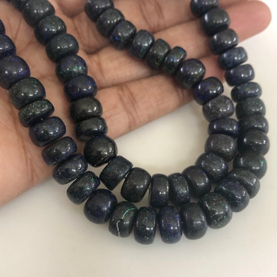 9mm To 10mm Andamooka Matrix Opal Rondelle Beads, Matrix Opal Smooth Rondelle Beads, Sold As 16 Inch/8 Inch Inch Strand, Gds1691