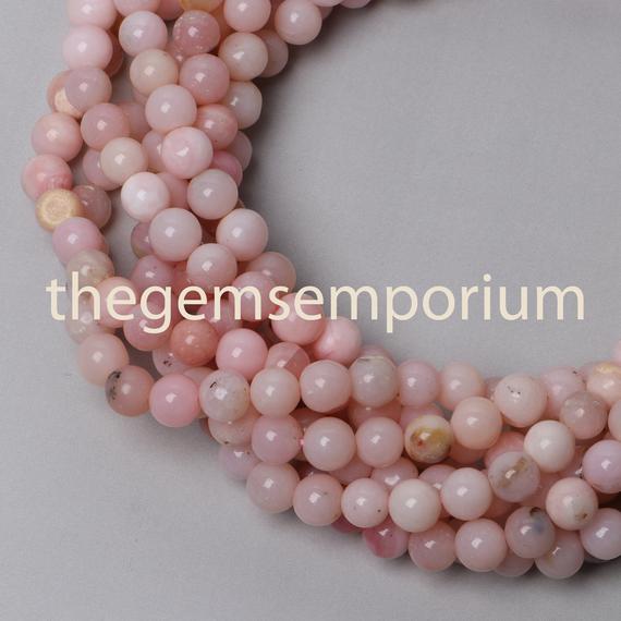Pink Opal 5-6mm Smooth Round Beads,pink Opal Round Beads,pink Opal Smooth Round Beads,opal Beads,wholesale Beads,opal Round Beads,pink Opal