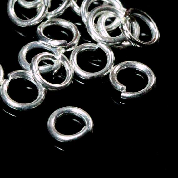 Open Jump Ring 4mm 24 Gauge( 0,5mm ) Silver Plated Brass Jumpring 1153s