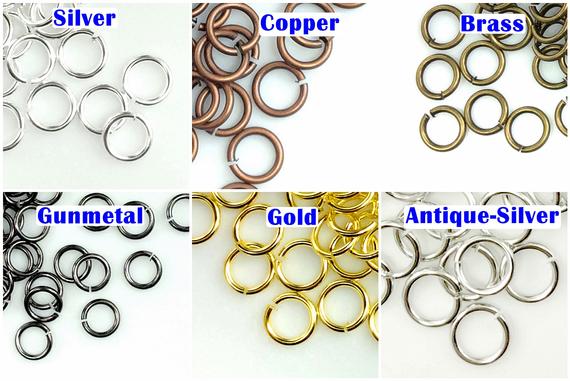 21 Gauge Open Jump Rings, Brass, Copper, Silver Jewelry Findings (120pcs) 4-7mm