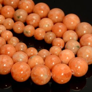 Genuine Natural Orange Calcite Gemstone Grade AA Round 4mm 6mm 8mm 10mm 12mm Loose Beads (A273) | Natural genuine round Orange Calcite beads for beading and jewelry making.  #jewelry #beads #beadedjewelry #diyjewelry #jewelrymaking #beadstore #beading #affiliate #ad
