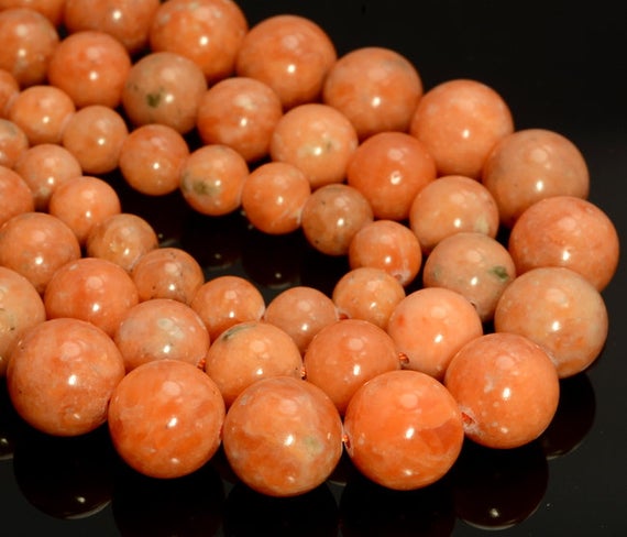 Genuine Natural Orange Calcite Gemstone Grade Aa Round 4mm 6mm 8mm 10mm 12mm Loose Beads (a273)