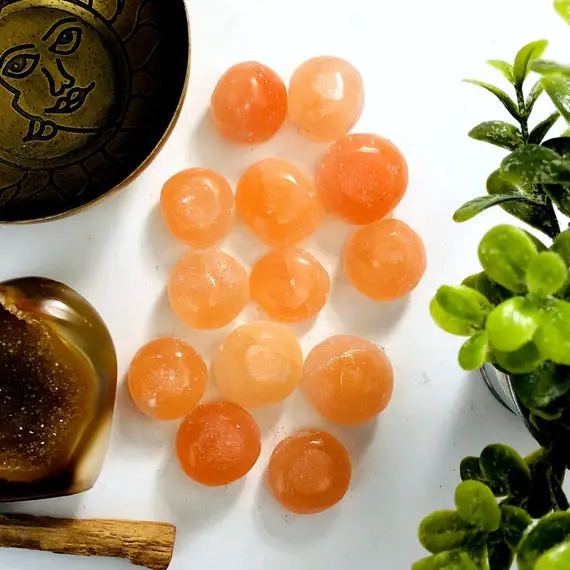 Orange Selenite Tumbled Freeform - 1/2 Lb Bag Tumbled Selenite High Quality Crystal Chakra Reiki (ts-143)