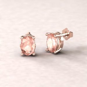 Shop Morganite Earrings! Oval Morganite Studs with Genuine Natural Gems, Solitaire Pushbacks, Lifetime Care Plan Included, Genuine Gems and Diamonds LS5681 | Natural genuine Morganite earrings. Buy crystal jewelry, handmade handcrafted artisan jewelry for women.  Unique handmade gift ideas. #jewelry #beadedearrings #beadedjewelry #gift #shopping #handmadejewelry #fashion #style #product #earrings #affiliate #ad