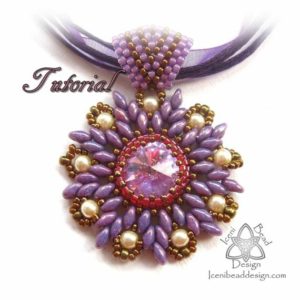 Shop Jewelry Making Tutorials! PDF Tutorial Star Flower Rivoli Pendant with Superduo Beads Tutorial Beading Pattern. English Only, | Shop jewelry making and beading supplies, tools & findings for DIY jewelry making and crafts. #jewelrymaking #diyjewelry #jewelrycrafts #jewelrysupplies #beading #affiliate #ad