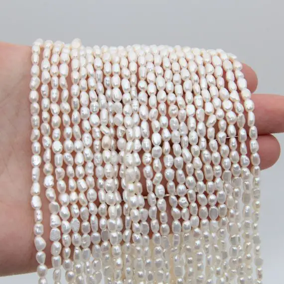 4~5mm Small Nugget Pearl Beads,white Pearl,freshwater Pearl Beads,loose Pearl,pearl Strand,seed Pearl,natural Pearl,luster Pearl Jewelry.