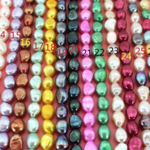 Shop Pearl Beads! A+8-9mm Nugget Baroque Pearl beads,Full strands Real Freshwater pearl beads,DIY jewelry beads,Loose Pearl Beads,Pearl gift -14inches | Natural genuine beads Pearl beads for beading and jewelry making.  #jewelry #beads #beadedjewelry #diyjewelry #jewelrymaking #beadstore #beading #affiliate #ad