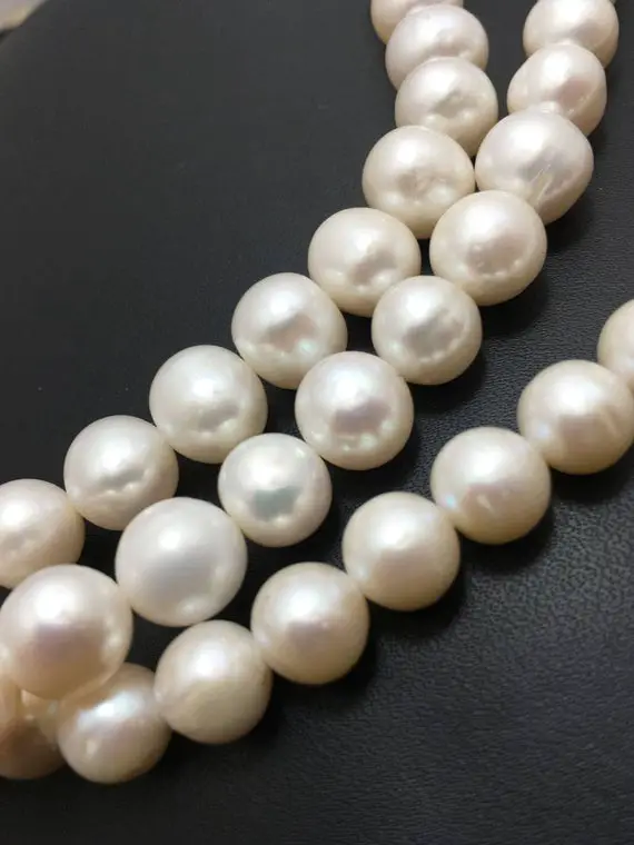 9 - 10 Mm Pearl Plain Smooth Round Gemstone Beads Strand Sale / Ivory Pearls / Pearl Rounds / Pearl Jewellery / 10 Mm Pearl Wholesale