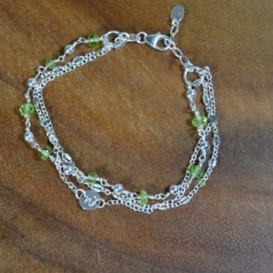 Shop Peridot Bracelets! Peridot Multi-Strand Bracelet // August Birthstone // Sterling Silver, Gold Fill // 16th Anniversary // Delicately Layered // Gift for Her | Natural genuine Peridot bracelets. Buy crystal jewelry, handmade handcrafted artisan jewelry for women.  Unique handmade gift ideas. #jewelry #beadedbracelets #beadedjewelry #gift #shopping #handmadejewelry #fashion #style #product #bracelets #affiliate #ad