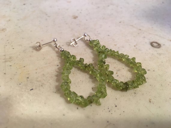 Peridot Earrings - Green Gemstone Jewelry - Sterling Silver Jewellery - August Birthstone - Studs