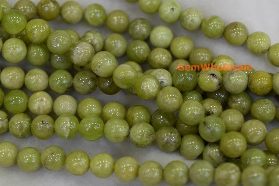 15.5" Natural Peridot 8mm/10mm Round Beads, Ollive Green Color Diy Beads, Green Gemstone, Semi-precious Stone, Genuine Peridot