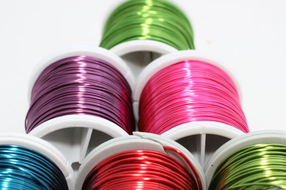 Pick Your Color, Green, Pink, Purple, Red, Blue, Black, 22 Gauge 0.6 Mm 40 Feet 12 Meters, Craft Wire, Jewelry Wire, Artisan Wire Wrap, Wrri