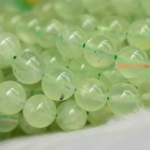 15.5" 6mm/8mm A Natural Prehnite round beads, green color DIY beads, Green gemstone, semi-precious stone, genuine prehnite beads | Natural genuine round Prehnite beads for beading and jewelry making.  #jewelry #beads #beadedjewelry #diyjewelry #jewelrymaking #beadstore #beading #affiliate #ad