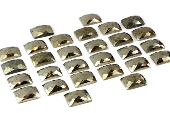 Pyrite Cabochon,faceted Rectangle Stone,gray Pyrite,iron Pyrite Gemstone,loose Gemstones,semiprecious Cabochons Wholesale - Aa Quality