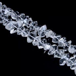 Shop Quartz Crystal Beads! Natural Crystal Quartz Point Beads.White Crystal Quartz Beads.Bright Polish Beads.High Quality Crystal Point Beads.Center Drilled Beads. | Natural genuine beads Quartz beads for beading and jewelry making.  #jewelry #beads #beadedjewelry #diyjewelry #jewelrymaking #beadstore #beading #affiliate #ad