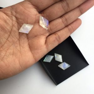 Shop Rainbow Moonstone Cabochons! 4 Pieces 15x11mm AAA Rainbow Moonstone Smooth Kite Shaped Loose Gemstones SKU-MS41 | Natural genuine stones & crystals in various shapes & sizes. Buy raw cut, tumbled, or polished gemstones for making jewelry or crystal healing energy vibration raising reiki stones. #crystals #gemstones #crystalhealing #crystalsandgemstones #energyhealing #affiliate #ad