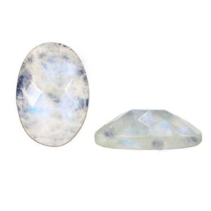 Shop Rainbow Moonstone Cabochons! Rainbow Moonstone Cabochon – Faceted Oval – 10x14mm – Natural Gemstones – Jewelry Making Supplies – Birthstones – DIY – 1 Cab | Natural genuine stones & crystals in various shapes & sizes. Buy raw cut, tumbled, or polished gemstones for making jewelry or crystal healing energy vibration raising reiki stones. #crystals #gemstones #crystalhealing #crystalsandgemstones #energyhealing #affiliate #ad