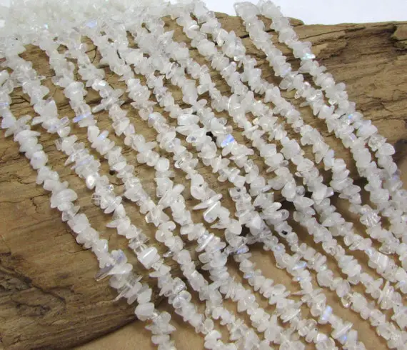 Rainbow Moonstone Chips, 35" Inch Strand Moonstone Chips, Moonstone Beads, Beading Supplies, Item 186gss