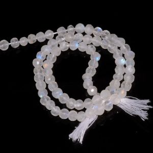Shop Rainbow Moonstone Faceted Beads! Rainbow Moonstone Faceted Beads, 4mm Round Beads, Natural Moonstone Beads, 13 Inch Strand, Sold As 5 Strand/50 Strands, SKU-SS130 | Natural genuine faceted Rainbow Moonstone beads for beading and jewelry making.  #jewelry #beads #beadedjewelry #diyjewelry #jewelrymaking #beadstore #beading #affiliate #ad