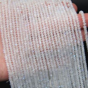 Shop Rainbow Moonstone Faceted Beads! Natural Bright Rainbow Moonstone Rondelle Faceted Beads,2x3mm/2.5x4mm Loose Strand Beads,High Quality Small Size Crystals Gemstone Beads. | Natural genuine faceted Rainbow Moonstone beads for beading and jewelry making.  #jewelry #beads #beadedjewelry #diyjewelry #jewelrymaking #beadstore #beading #affiliate #ad
