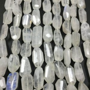 Shop Rainbow Moonstone Chip & Nugget Beads! Rainbow Moonstone Faceted Nugget Beads, 10X14 mm Approx Size,AAA Quality Rainbow Moonstone Faceted Tumble, Length 10 Inch | Natural genuine chip Rainbow Moonstone beads for beading and jewelry making.  #jewelry #beads #beadedjewelry #diyjewelry #jewelrymaking #beadstore #beading #affiliate #ad