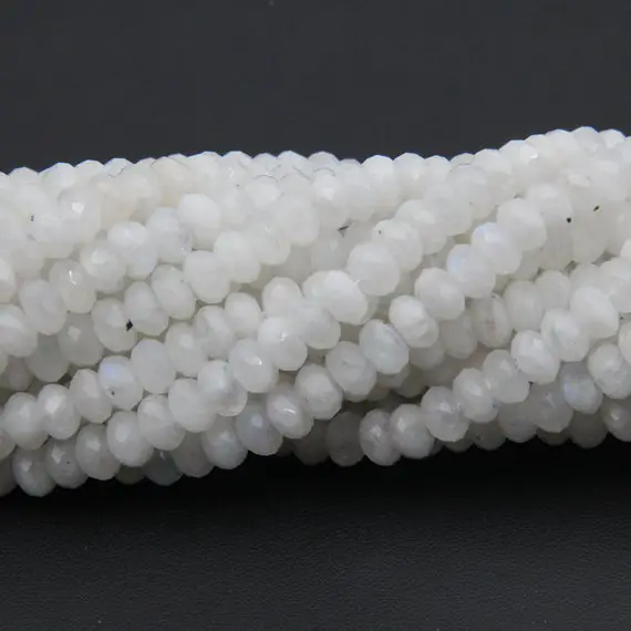 Rainbow Moonstone Faceted Rondelle Beads,4x6mm/5x8mm Moonstone Rondelle Beads,loose Gemstone Beads,good Quality Moonstone Rondelle Beads.