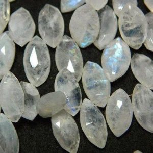 Shop Rainbow Moonstone Faceted Beads! 7x14mm Approx Rainbow Moonstone Faceted Marquise Beads, Moonstone Marquise, Rainbow Moonstone Marquise Beads For Jewelry (15Pc To 30Pc) | Natural genuine faceted Rainbow Moonstone beads for beading and jewelry making.  #jewelry #beads #beadedjewelry #diyjewelry #jewelrymaking #beadstore #beading #affiliate #ad