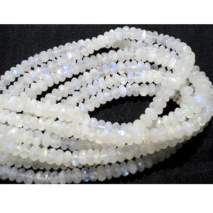 Shop Moonstone Beads! Rainbow Moonstone Rondelle Beads, 8mm Beads, Faceted Rondelle Beads,7 Inch Half Strand | Natural genuine beads Moonstone beads for beading and jewelry making.  #jewelry #beads #beadedjewelry #diyjewelry #jewelrymaking #beadstore #beading #affiliate #ad