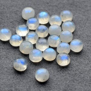 Grade AA Natural Rainbow Moonstone Semi-precious Gemstone Round Cabochon – 3mm, 4mm, 5mm, 6mm, 7mm, 8mm, 10mm sizes | Natural genuine round Rainbow Moonstone beads for beading and jewelry making.  #jewelry #beads #beadedjewelry #diyjewelry #jewelrymaking #beadstore #beading #affiliate #ad