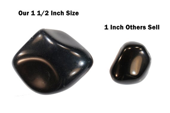 Tumbled Apache Tears 1 1/2" To 1 3/4" Polished Rock Minerals Root Chakra Healing Crystals And Stones Natural Mineral Specimen Reiki
